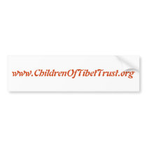 www.ChildrenOfTibetTrust.org bumper stickers