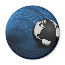 WWW Earth Fridge Magnet