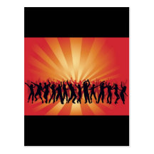 www_Garcya_us_dancing disco people vector Postcard