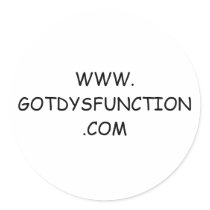 WWW.GOTDYSFUNCTION.COM sticker stickers