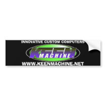 WWW.KEENMACHINE.NET Black Bumper Sticker 2 bumper stickers by KeenMachinePCs WWW.KEENMACHINE.NET Black Bumper Sticker 2 bumper stickers