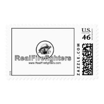 www.RealFirefighters.com Logo Postage Stamps stamps