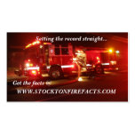 WWW.STOCKTONFIREFACTS.COM BUSINESS CARD TEMPLATES