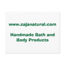 www.zajanatural.comHandmade Bath and Body Products postcards