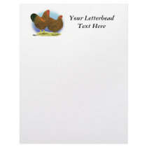 Wyandotte:  Golden-laced Pair Letterhead Template