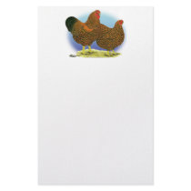 Wyandotte:  Golden-laced Pair Stationery Paper