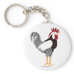 Wyandotte rooster fine vector Keychain