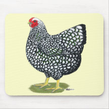 Wyandotte:  Silver-laced Hen Mouse Pads