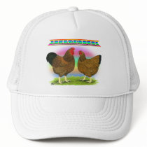 Wyandottes:  Golden-laced Rainbow Hat