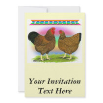 Wyandottes:  Golden-laced Rainbow Custom Invite