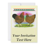 Wyandottes:  Golden-laced Rainbow Custom Invite