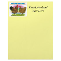 Wyandottes:  Golden-laced Rainbow Letterhead Template
