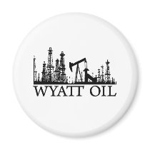 Wyatt Oil / Black Logo magnets by tshirtopolis Wyatt Oil / Black Logo magnets