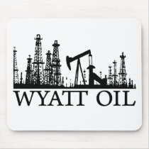 Wyatt Oil / Black Logo mousepads by tshirtopolis Wyatt Oil / Black Logo mousepads