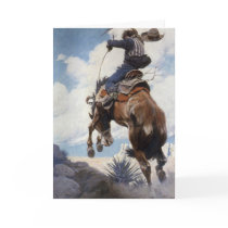 Wyeth's Bucking Christmas Card