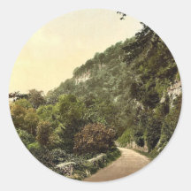 Wyndcliff from Tintern Road, Chepstow, England cla Round Sticker