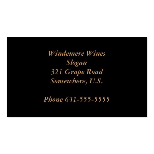 Wyndemere Winery Business Card (back side)