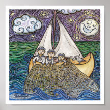 Wynken, Blyken, and Nod Print