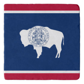 Wyoming flag, American state flag Trivets