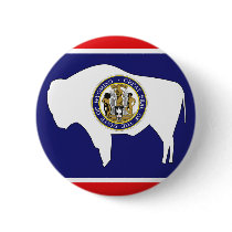 WYOMING FLAG BUTTON