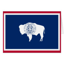 Wyoming Flag Greeting Cards