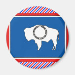 Wyoming Flag Map Magnets