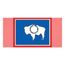 Wyoming Flag Map photo cards