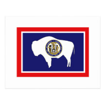 WYOMING FLAG POST CARDS