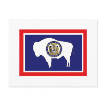 WYOMING FLAG POST CARDS