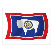 Wyoming Flag Postcard