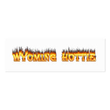 Wyoming hottie fire and flames business card templates