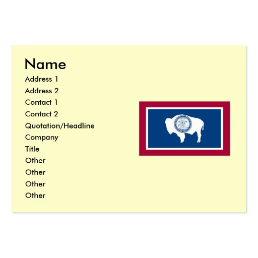 Wyoming State Flag Business Cards