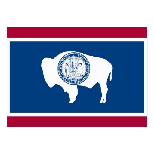 Wyoming State Flag Business Cards (back side)