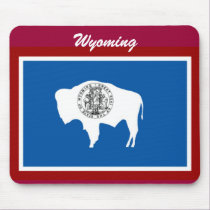 Wyoming State Flag Mousepad by deesbasenjis Wyoming State Flag Mousepad