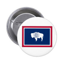Wyoming State Flag Pinback Button