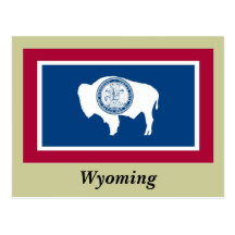 Wyoming State Flag Post Card