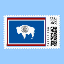 Wyoming State Flag Postage postage by deesbasenjis Wyoming State Flag Postage postage