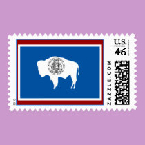 Wyoming State Flag Postage postage by deesbasenjis Wyoming State Flag Postage postage