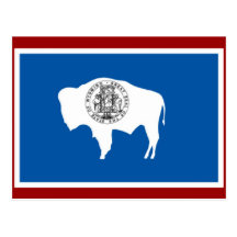 Wyoming State Flag Postcard