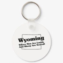 Wyoming State Slogan keychains