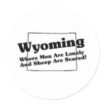 Wyoming State Slogan stickers