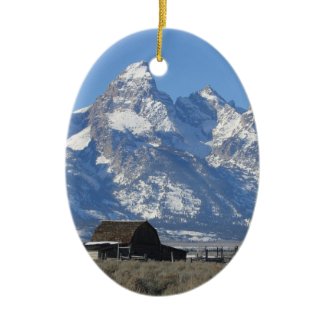 Wyoming Tetons Christmas Ornament