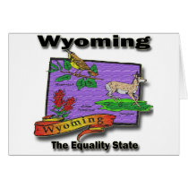 Wyoming The Equality State Bird Dear Bush Greeting Card