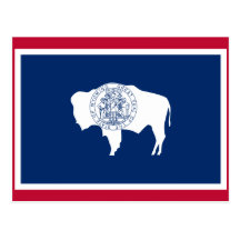 Wyoming, United States flag Post Card