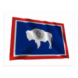 Wyoming Waving Flag Post Cards