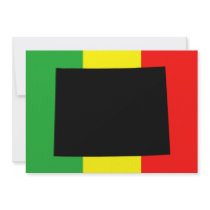 Wyoming with Rasta Colors Personalized Invite