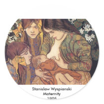 Wyspianski, Maternity, 1905 Round Sticker
