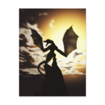 Wyvern's Wake Postcard by artbyjulie Wyvern's Wake Postcard