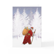 X010 Santa in the Forest Cards