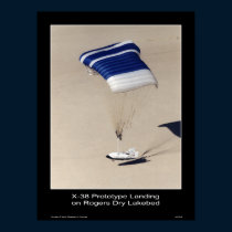 X-38 prototype landing on Rogers Dry Lakebed posters by Space_Exploration X-38 prototype landing on Rogers Dry Lakebed posters
